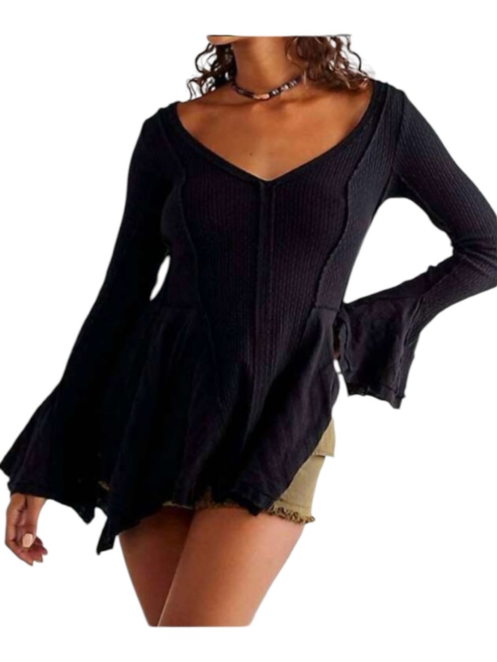 We The Free Free Primrose Thermal Tunic - Black S